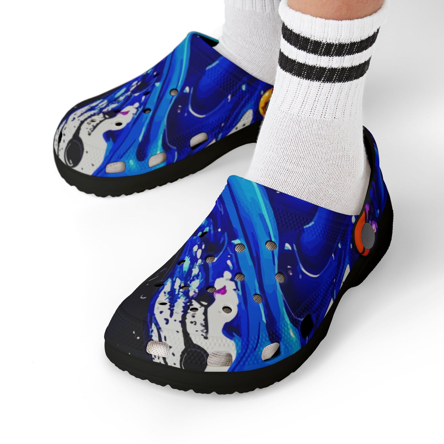 Kids Foam Clogs — Blue Splash