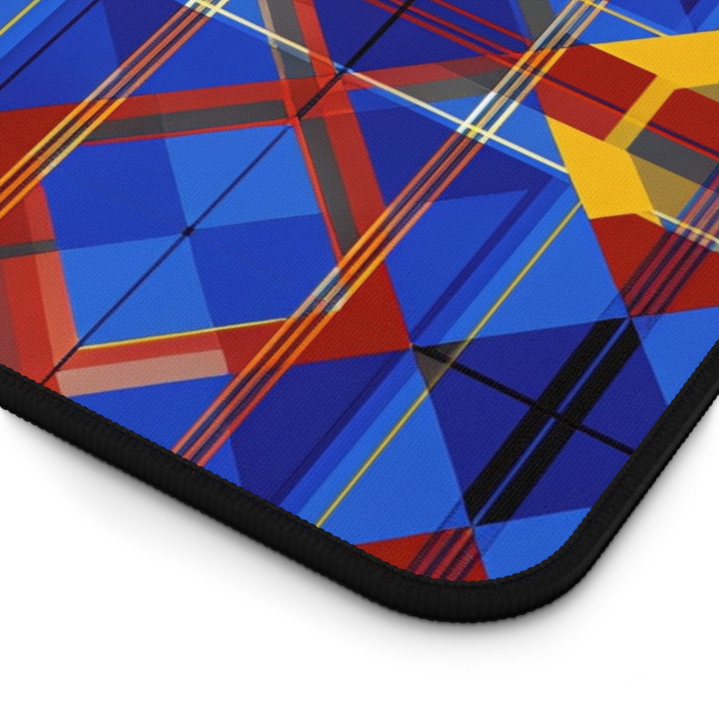 Colorful Geometric Desk Mat - Stylish Work & Gaming Surface
