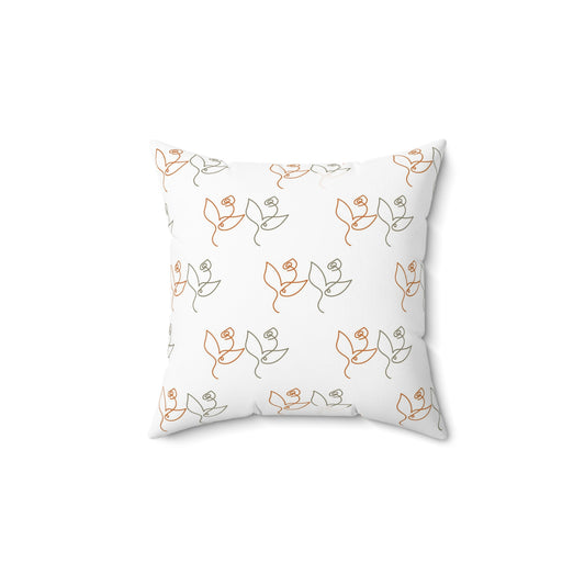 Floral Decorative Pillow, Cozy Home Accent, Unique Gift for Her, Spring Decor, Minimalist Pillow for Living Room