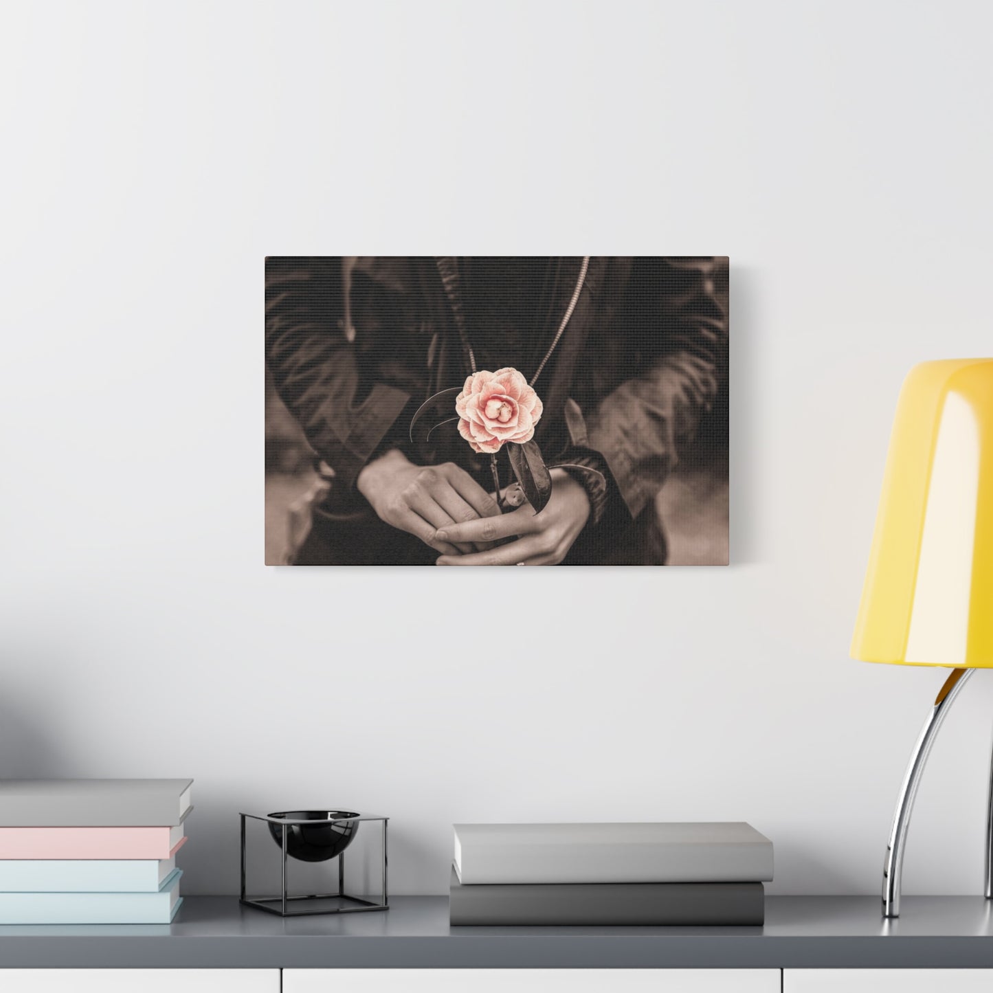 Floral Art Canvas Wall Decor, Modern Home Accent, Gift for Her, Office Decor, Inspirational Artwork