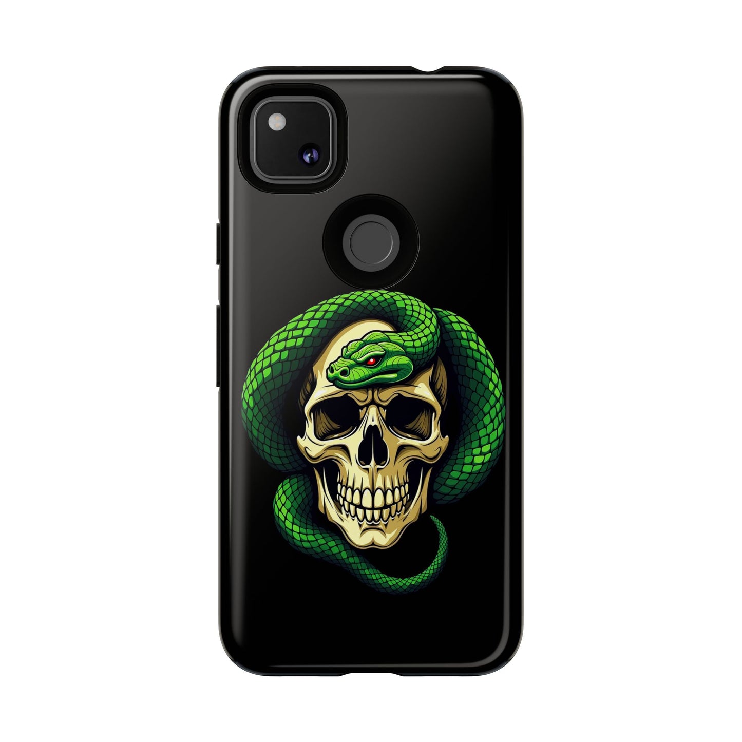 Skull & Snake Phone Case | Tough Cases, Protective Cover, Edgy Phone Accessories, Gothic Gift, Halloween Decor