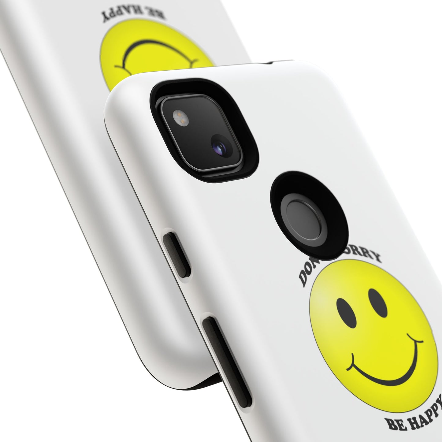 Happy Face Phone Case, Tough Cases, Don’t Worry, Be Happy, Cute Gift for Friends, Positive Vibes, Fun Mobile Accessories