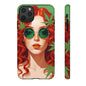 Vibrant Phone Case with Retro Greenery Design, Trendy Case for Casual Look, Gift for Her, Summer Vibes, Unique Phone Accessory