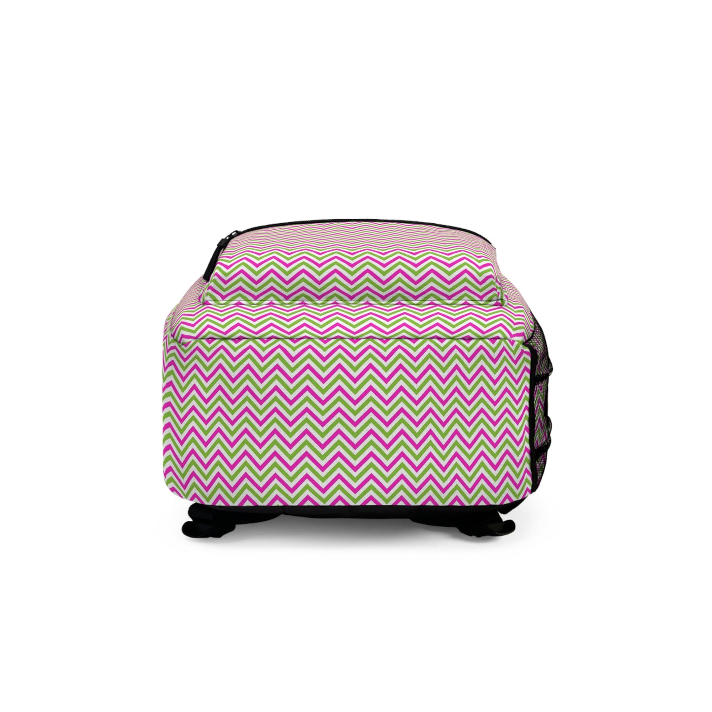 Vibrant Chevron Pattern Backpack | Trendy School Bag, Fashionable Daypack, Gift for Students, Stylish Travel Companion, Chic Carryall