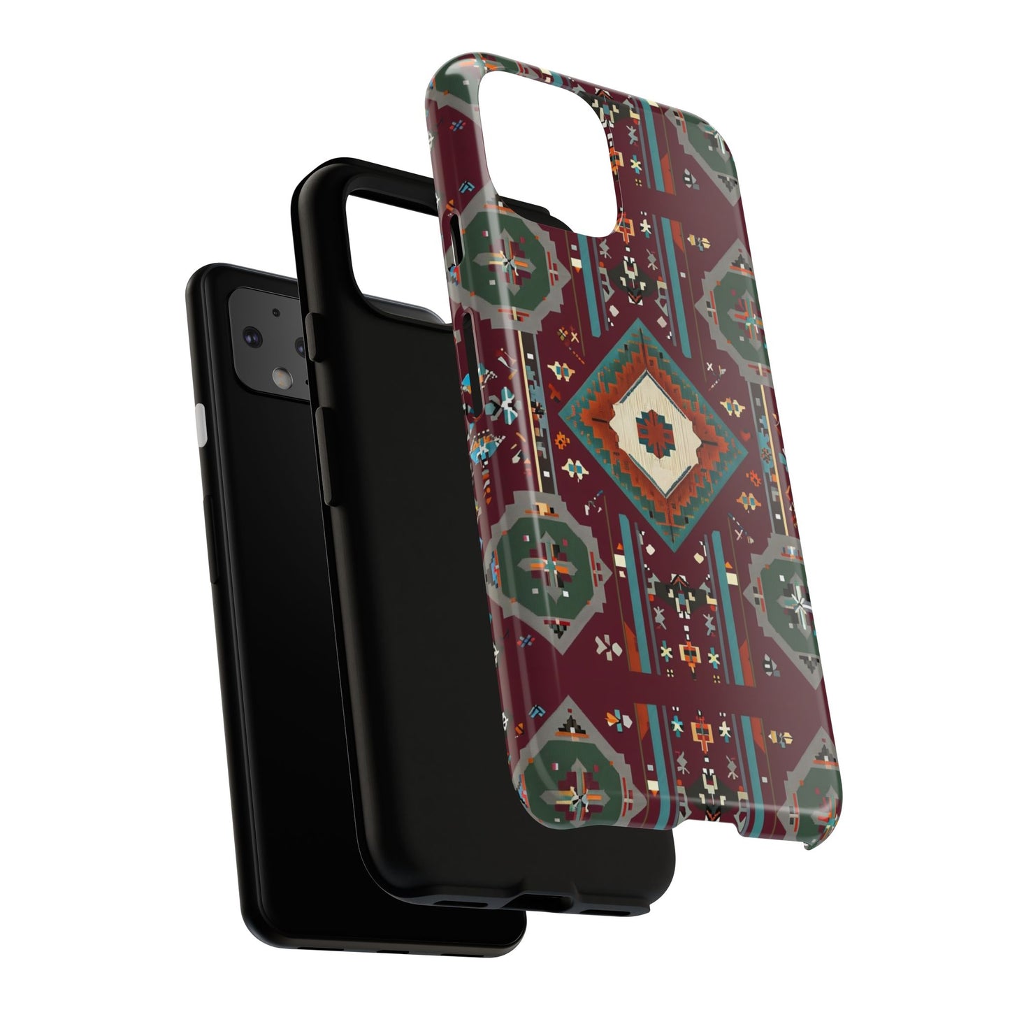 Tribal Pattern Phone Case - Boho Chic, Tough Durable Cover, Stylish Tech Accessory, Gift for Him/Her, Festival Essentials