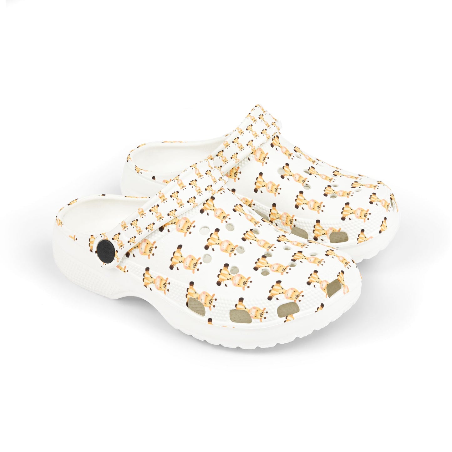 Kids Giraffe Print EVA Foam Clogs — Cute Animal Slip-On Sandals for Toddlers & Little Kids