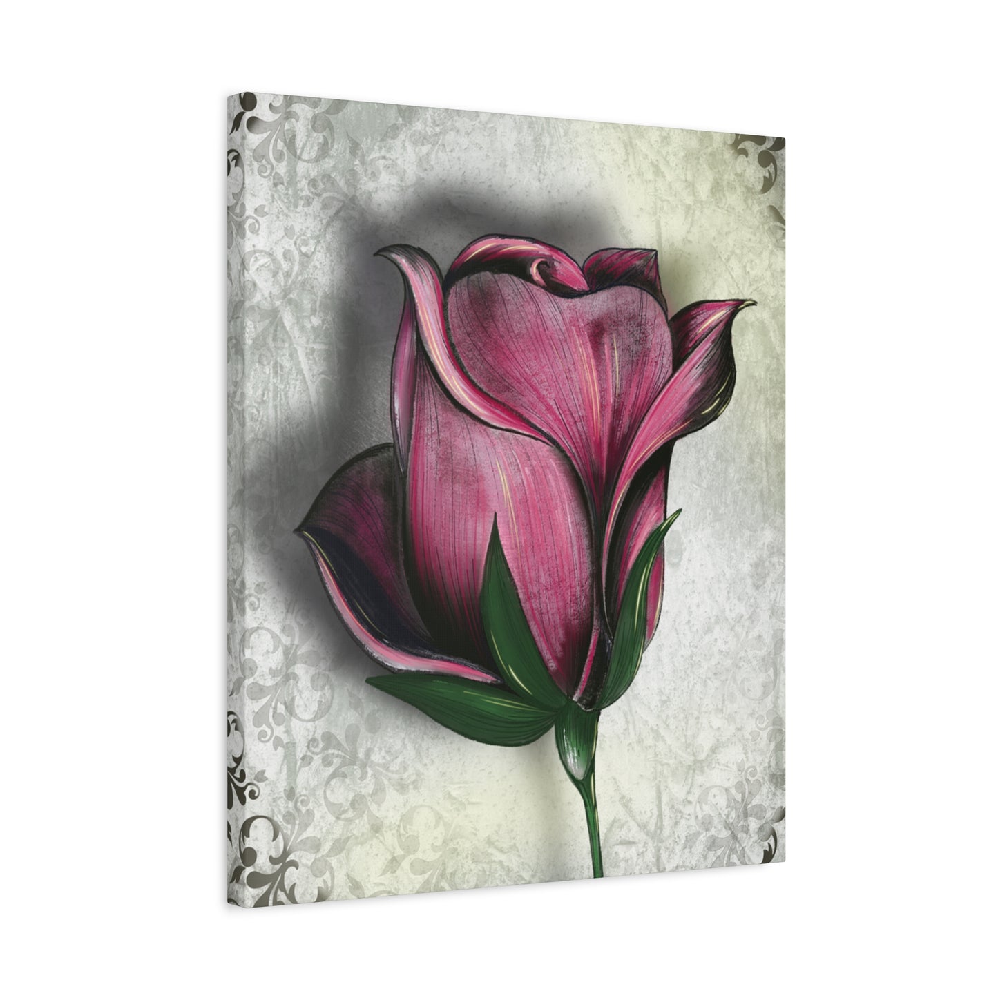 Matte Canvas, Stretched, 1.25" Purple Flowers