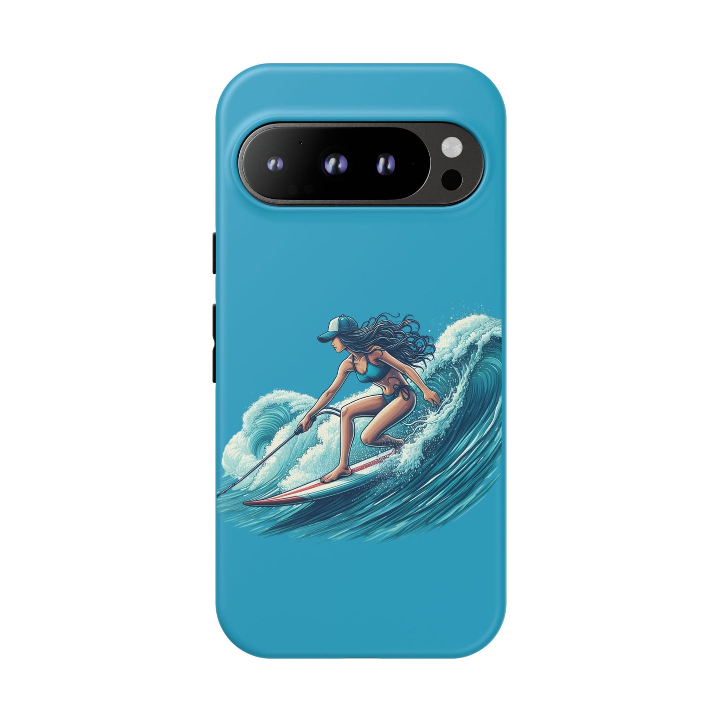 Surfing Phone Case, Coastal Vibes Phone Cover, Tough Cases for Beach Lovers, Ocean Art Phone Accessories, Summer Gift Idea