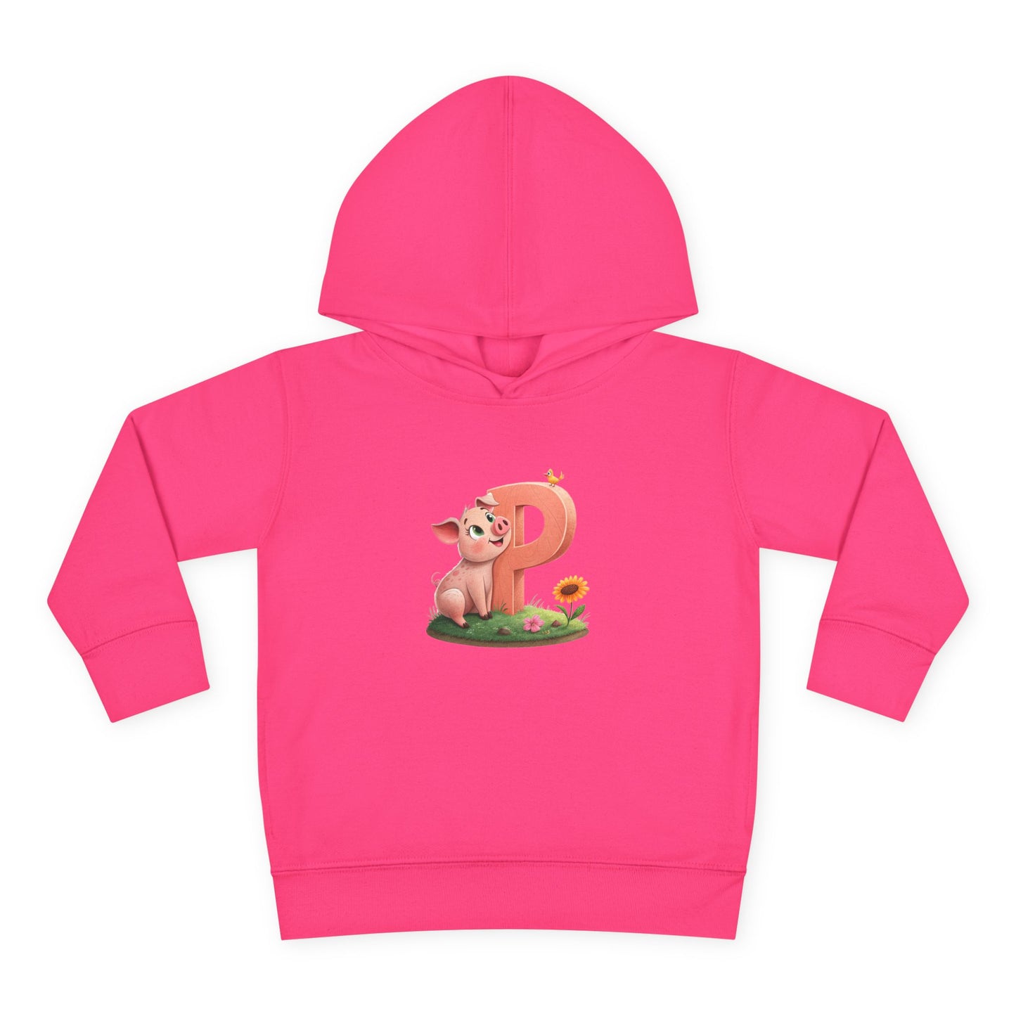 Toddler Piggy Personalized Fleece Hoodie, Cute Animal Hoodie, Kids Pullover, Toddler Clothes, Kids Gift, Birthday Present