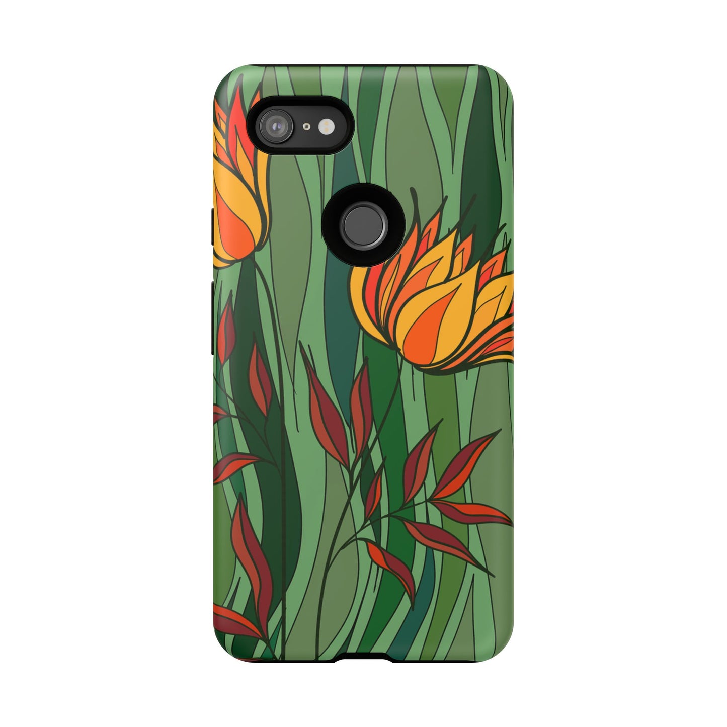 Vibrant Floral Phone Case, Nature-Inspired Tough Case, Eco-Friendly Cover, Unique Gift for Nature Lovers, Spring Decor