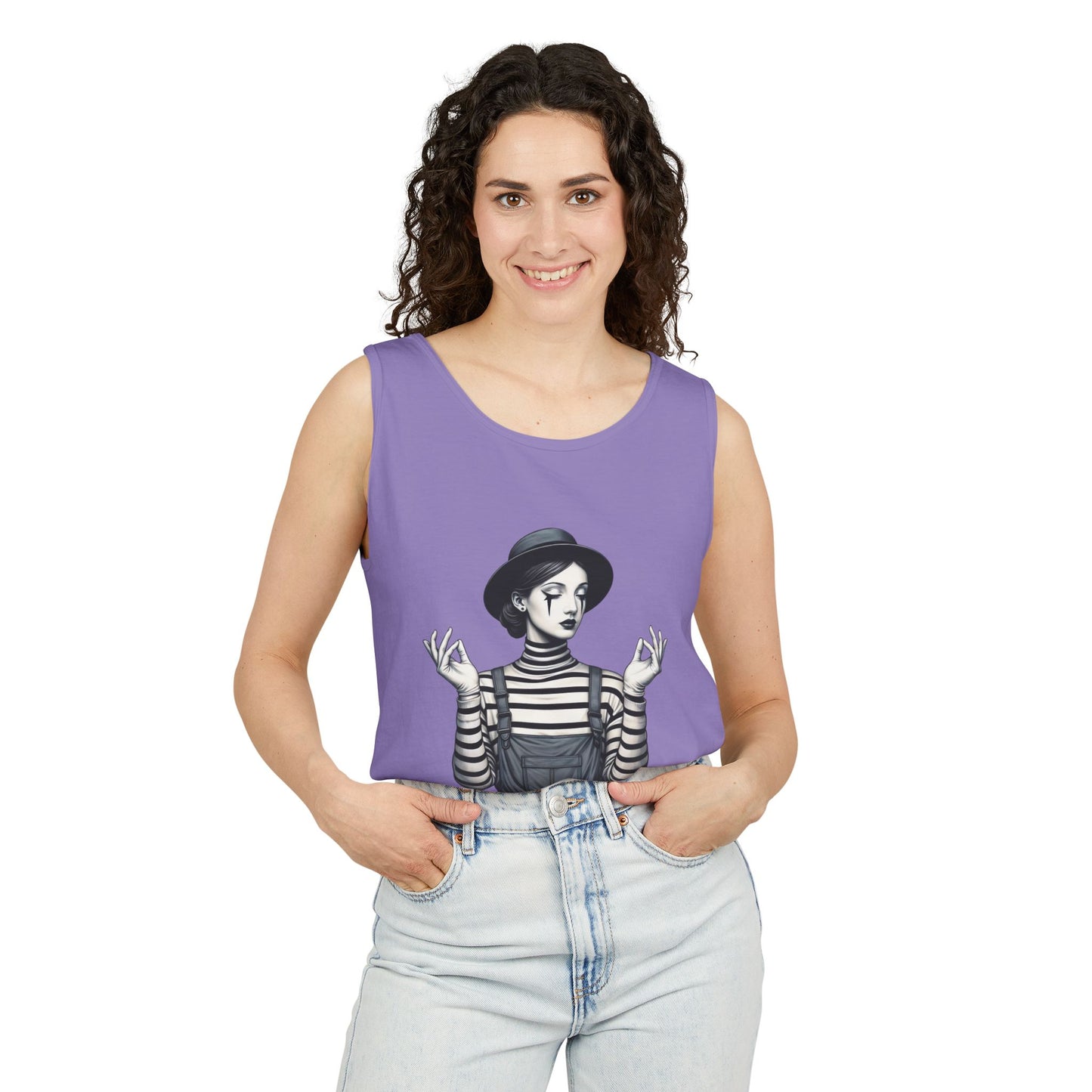 Bohemian Chic Tank Top with Artistic Print, Casual Summer Wear