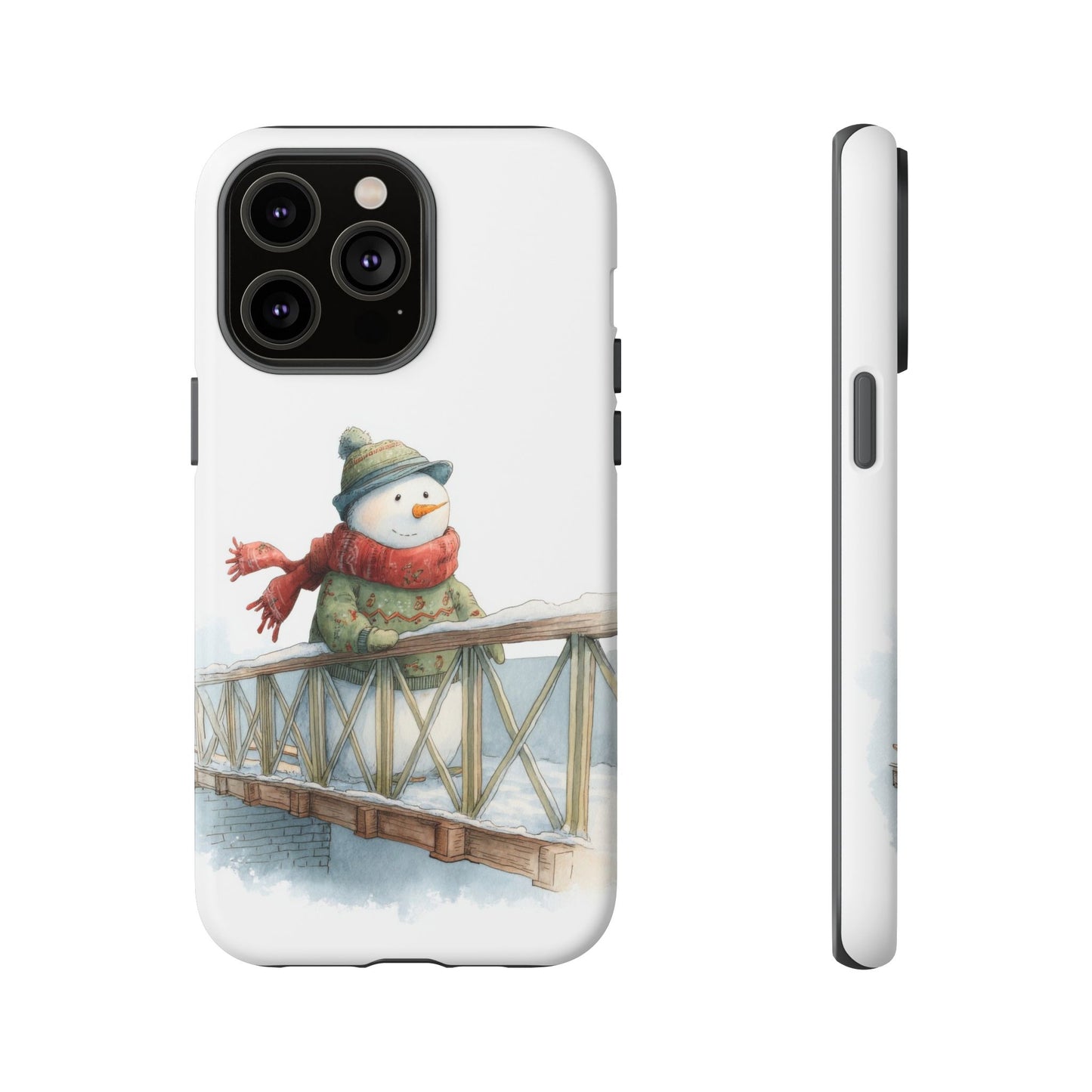 Snowman Phone Case – Winter Holiday Gift, Cute Snowman Design, Winter Accessories, Protective Phone Case, Unique Christmas Present