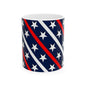 Patriotic Ceramic Mug - Perfect for Independence Day, Veteran's Day, Coffee Lovers, Gift for Him/Her, Kitchen Decor