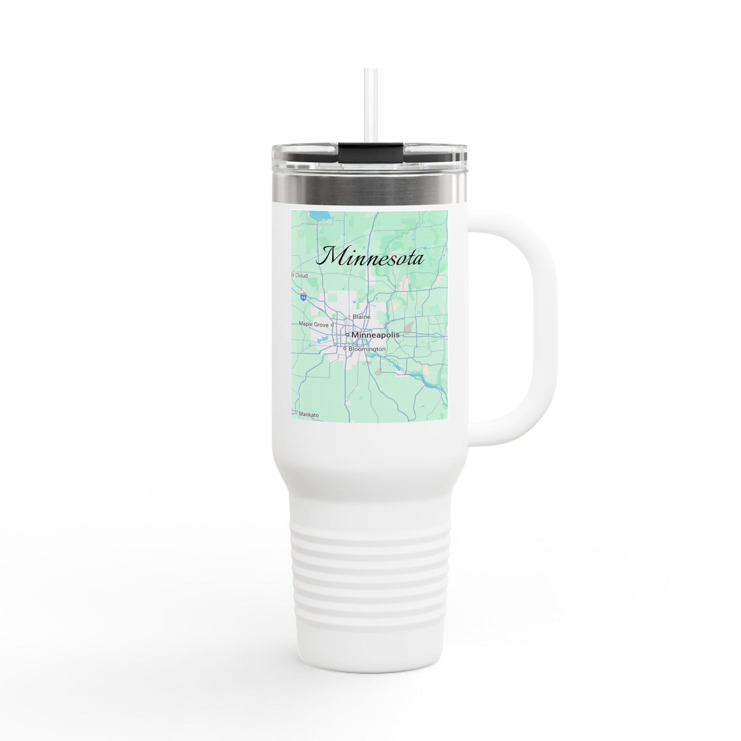 Minnesota Map Insulated Travel Mug, 40oz - Perfect Gift for Travelers, Road Trips, Coffee Lovers, Personalized Drinkware