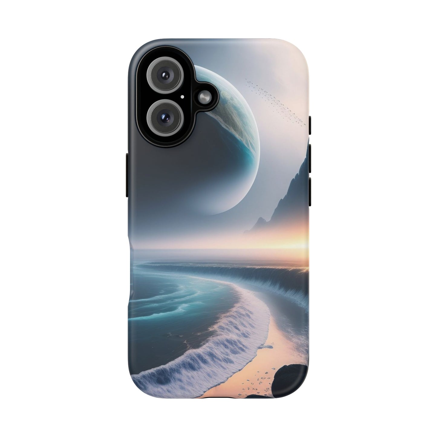 Galaxy Ocean Phone Case — Surreal Planet Beach Tough Case