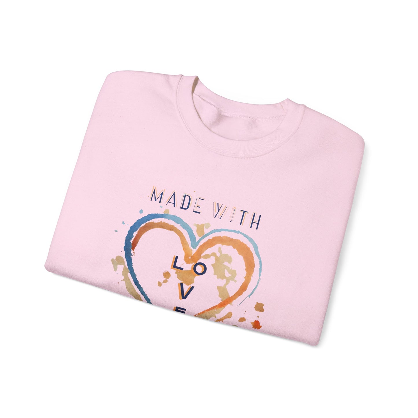 Made with Love Sweatshirt | Cozy Unisex Crewneck | Gift for Everyone | Perfect for Valentine’s Day, Birthdays, or Casual Wear