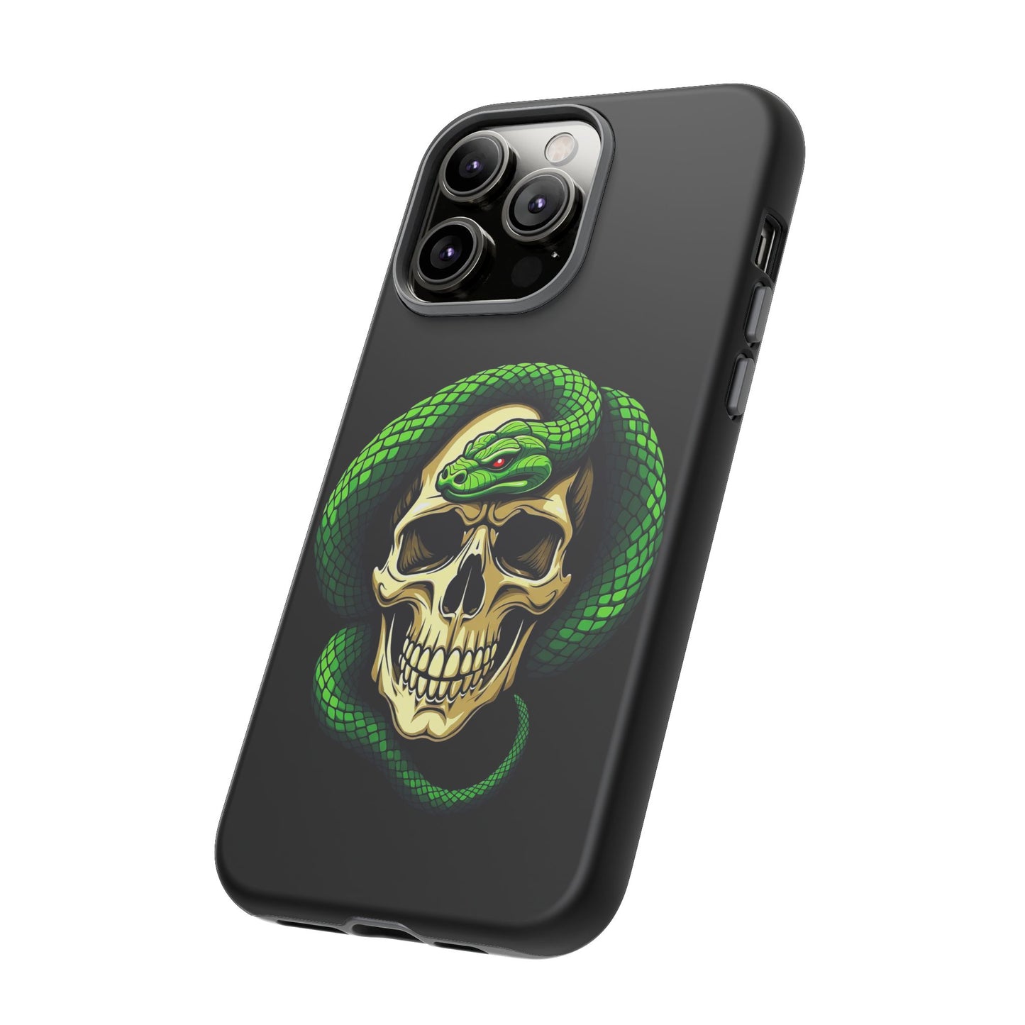 Skull & Snake Phone Case | Tough Cases, Protective Cover, Edgy Phone Accessories, Gothic Gift, Halloween Decor
