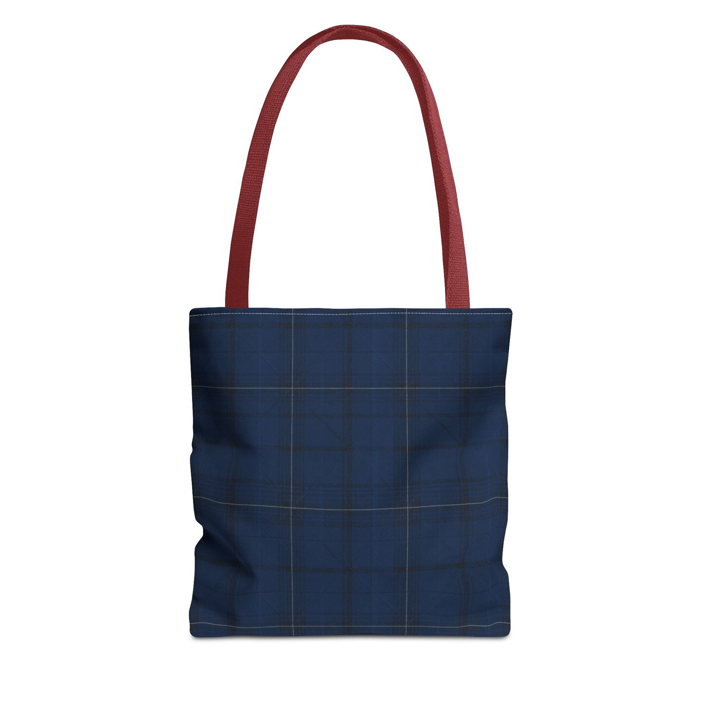 Navy Tartan Tote Bag – Classic Plaid All-Over Print Tote