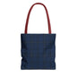 Navy Tartan Tote Bag – Classic Plaid All-Over Print Tote