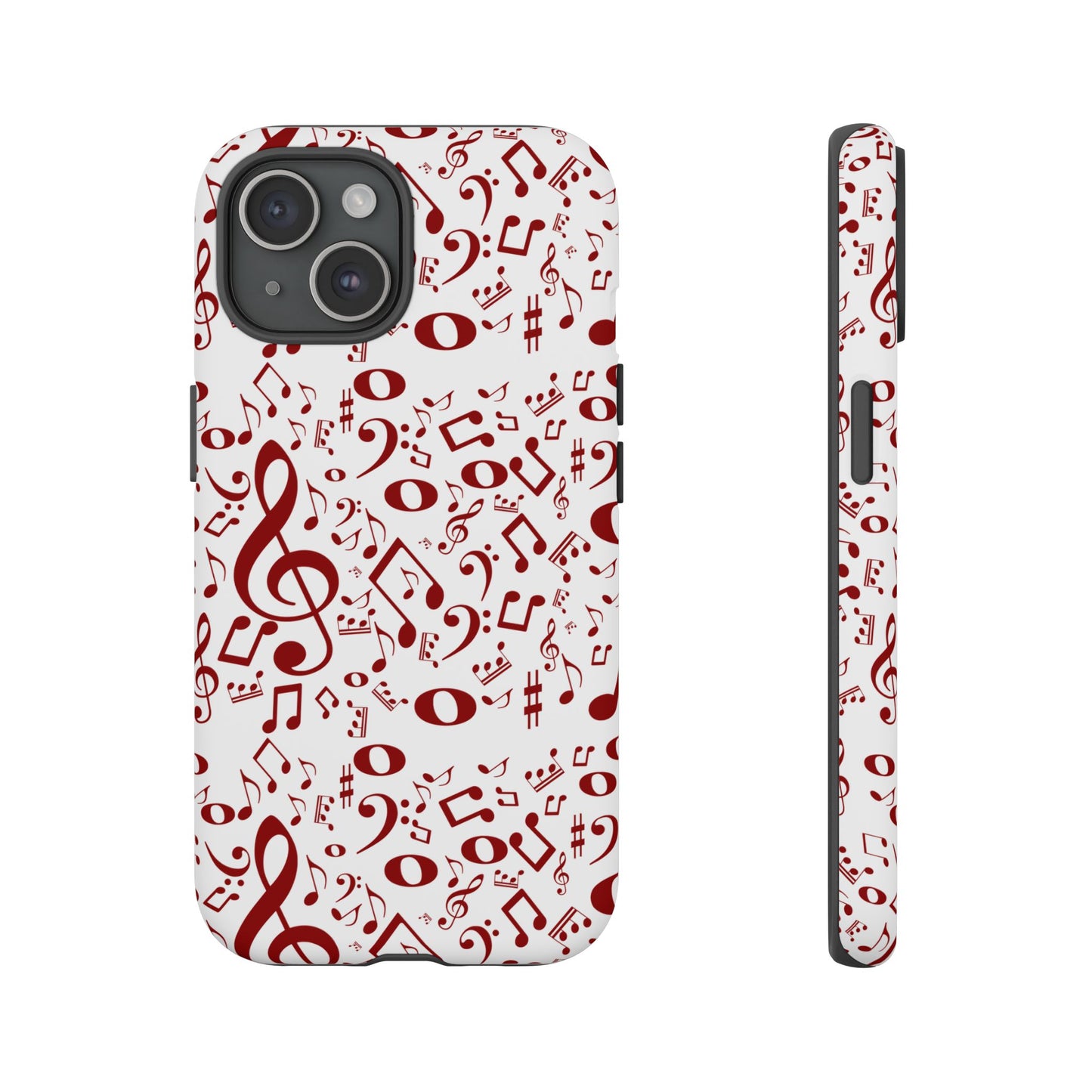 Musical Note Phone Case, Tough iPhone Cover, Gift for Musicians, Customizable, Music Lover's Accessory, Durable Phone Protection