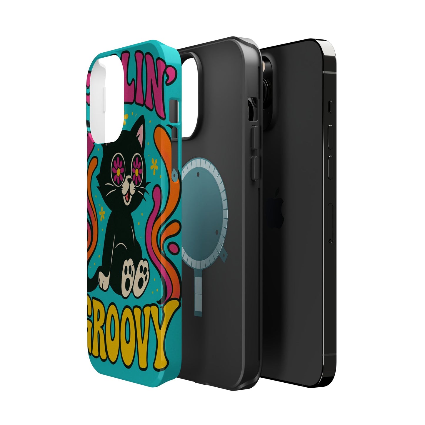 Groovy Cat Magnetic Impact-Resistant Phone Case