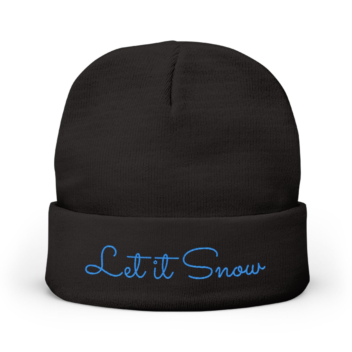Cozy Embroidered Knit Beanie - Perfect for Winter, Christmas, Snow Lovers, Gift for Him/Her, Unisex Winter Accessory
