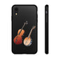 Musical Instrument Phone Case - Violin & Banjo Design, Music Lover Gift, Unique Phone Cover, Holiday Gift, Durable Tough Cases