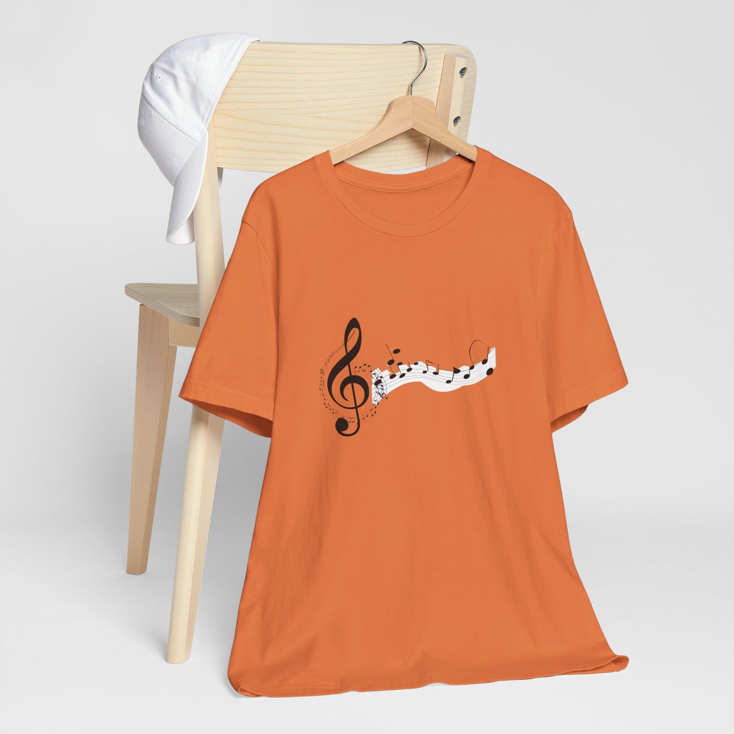 Musical Notes Short Sleeve Tee for Music Lovers