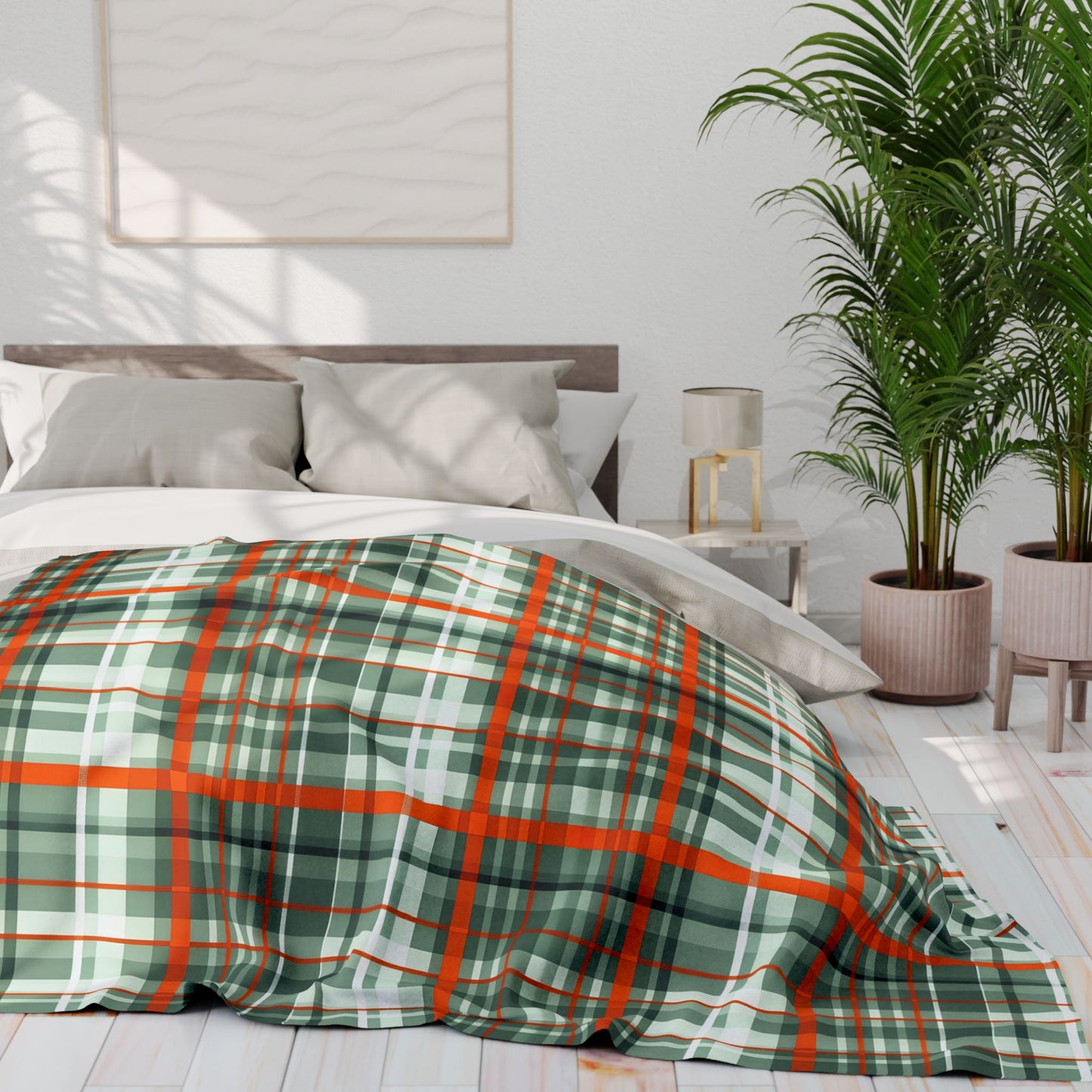 Cozy Plaid Arctic Fleece Blanket, Warm Throw for Winter, Holiday Gift, Home Decor, Outdoor Blanket, Soft Blanket