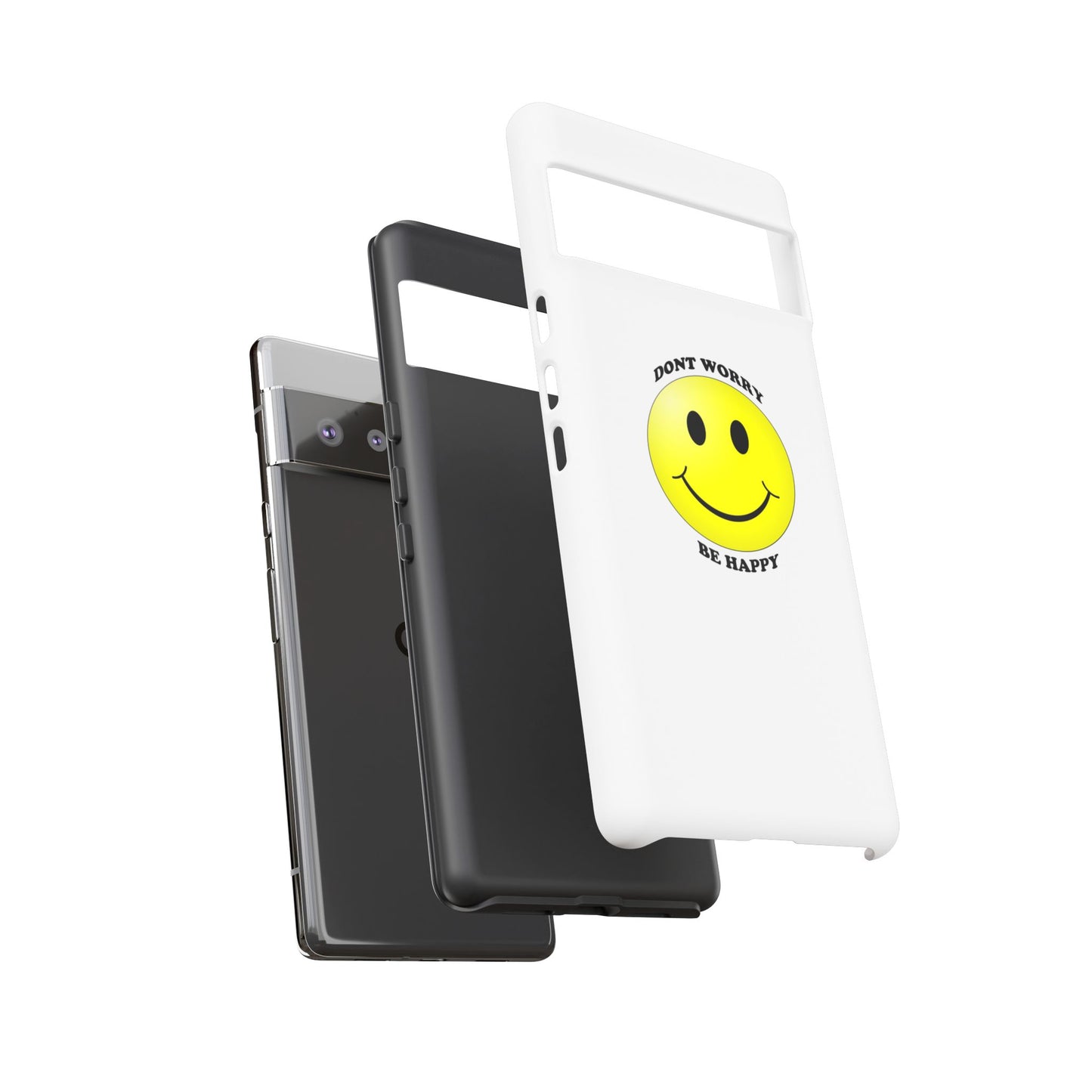 Happy Face Phone Case, Tough Cases, Don’t Worry, Be Happy, Cute Gift for Friends, Positive Vibes, Fun Mobile Accessories
