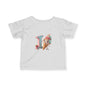 Ice Cream Letter J Infant Tee, Cute Baby Shirt, Kids Birthday Gift, Summer Outfit, Personalized Toddler Gift
