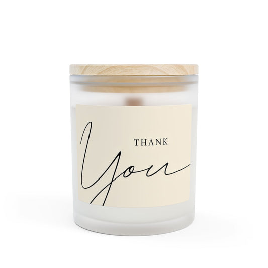 Frosted Glass Candle, 11oz