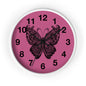 Butterfly Inspired Wall Clock | Chic Home Decor, Unique Gift for Her, Modern Timepiece, Butterfly Lover Gift, Pink Wall Clock