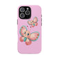 Cute Butterfly Phone Case, Tough Phone Cover, Girly Phone Accessory, Unique Gift for Her, Kids Phone Case, Floral Design Case