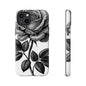 Elegant Floral Phone Case - Tough Cases, Black Rose Design, Floral Phone Cover, Stylish Phone Accessory, Gift for Her, Mother's Day