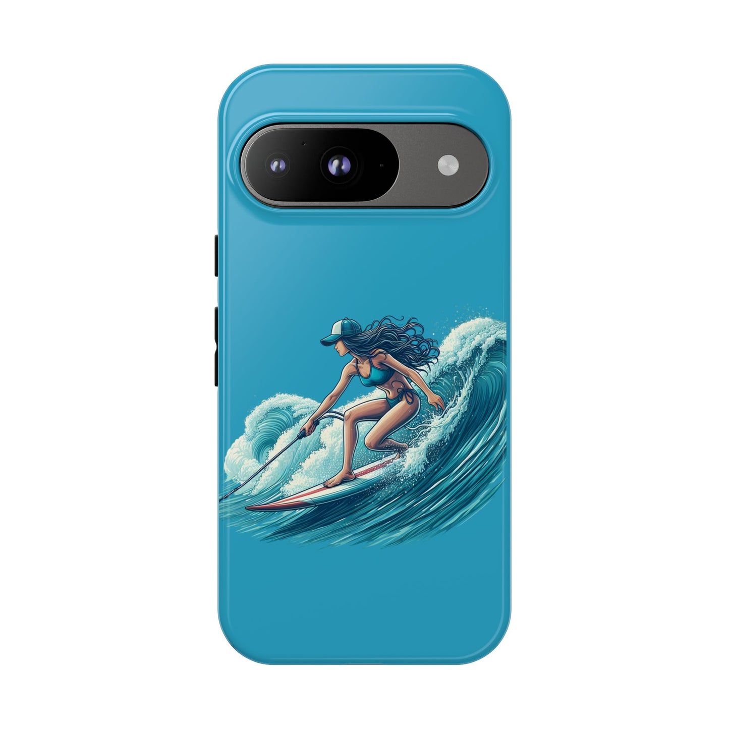 Surfing Phone Case, Coastal Vibes Phone Cover, Tough Cases for Beach Lovers, Ocean Art Phone Accessories, Summer Gift Idea