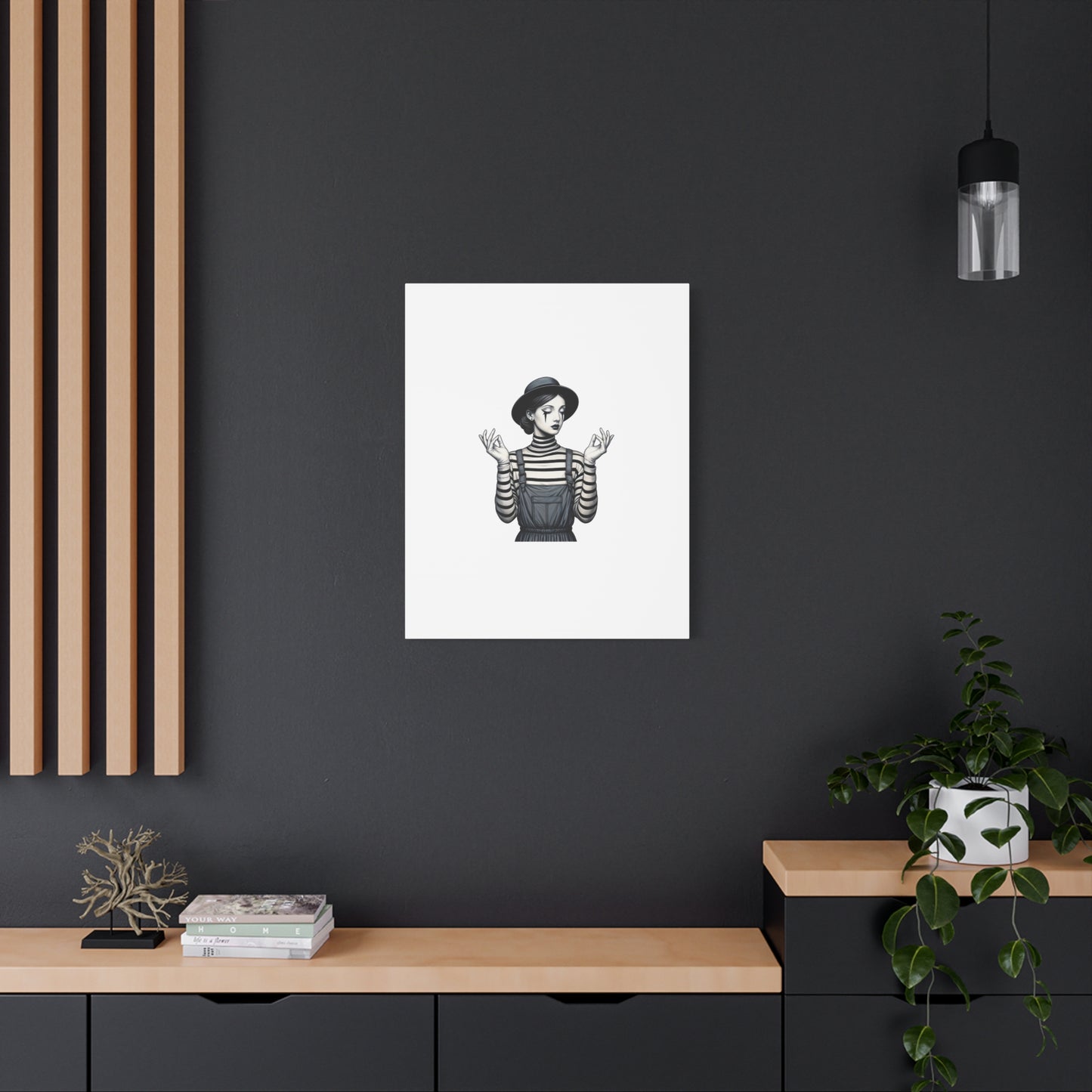 Meditative Striped Canvas Wall Art | Modern Boho Decor, Gift for Art Lovers, Minimalist Home Accent, Gallery Wall Art