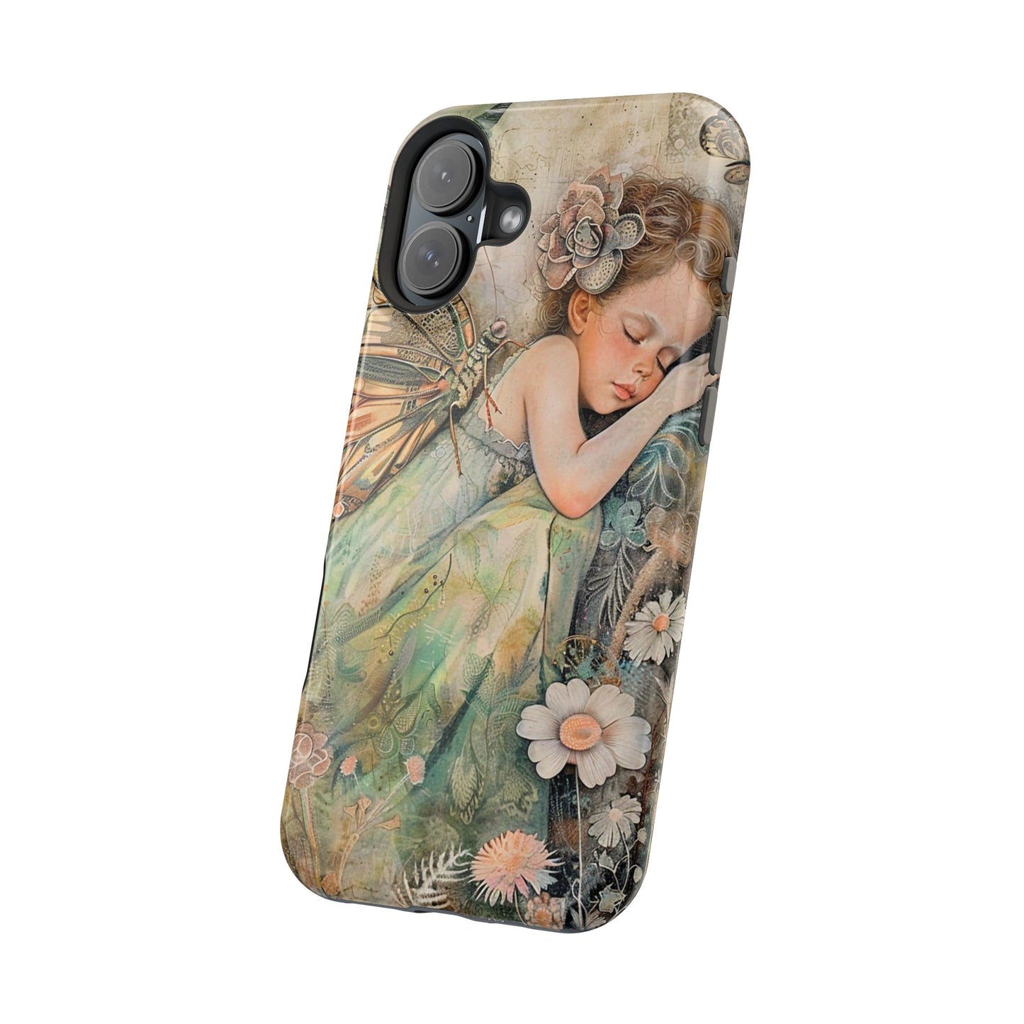 Fairy Sleeping Phone Case — Magnetic Impact-Resistant iPhone Cover