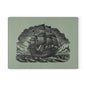 Nautical Glass Cutting Board with Ship Design - Kitchen Decor, Gift for Chefs, Housewarming, Anniversary, Maritime Themed Gift