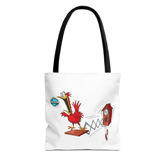 Quirky Cartoon Tote Bag, Funny Gift, Bird Lover's Bag, Everyday Use, Shopping
