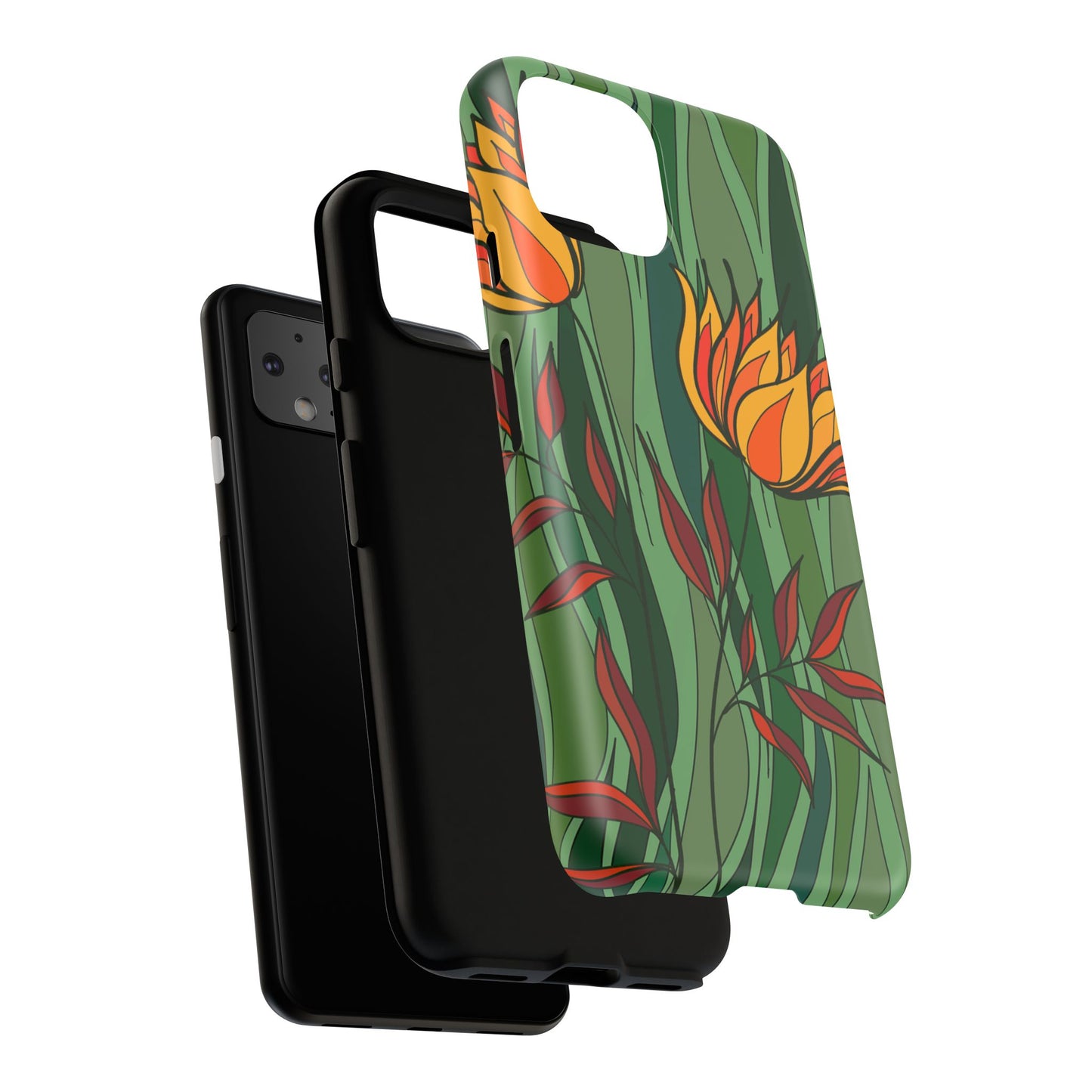 Vibrant Floral Phone Case, Nature-Inspired Tough Case, Eco-Friendly Cover, Unique Gift for Nature Lovers, Spring Decor