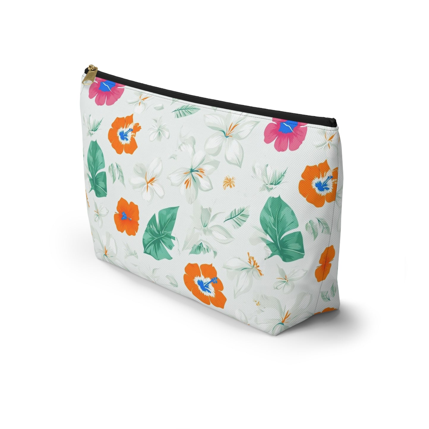Floral Tropical Accessory Pouch — T‑Bottom Cosmetic Bag