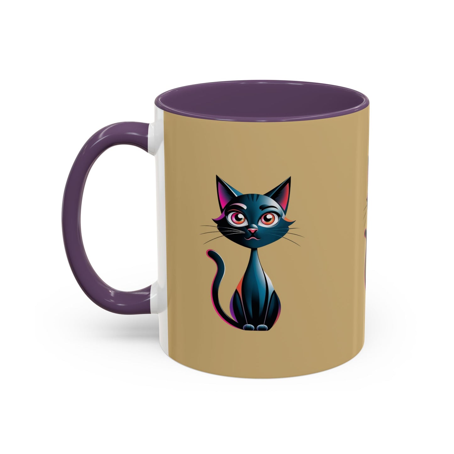 Cute Cat Accent Coffee Mug - Perfect for Cat Lovers, Gift for Birthdays, Home Decor, Animal Enthusiasts, Fun Kitchenware