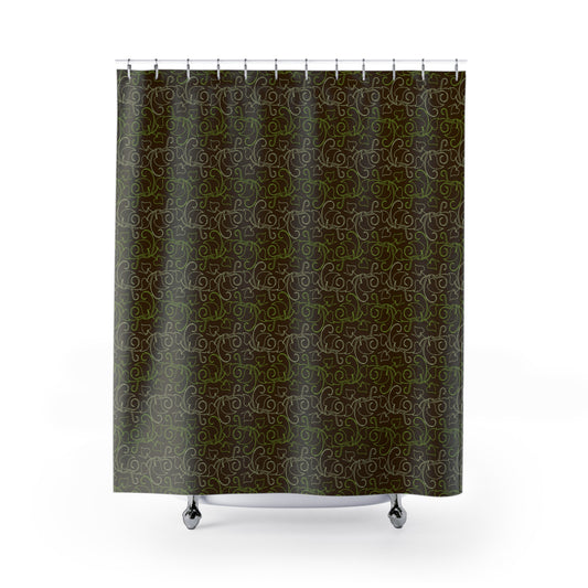 Elegant Botanical Shower Curtains, Vintage Design for Bathroom Decor, Nature-Inspired Home, Unique Gift Ideas, Festival and Seasonal Decor
