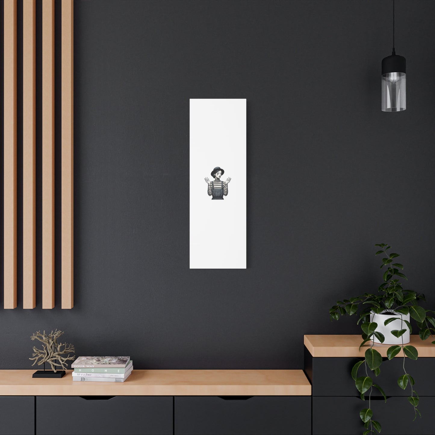 Meditative Striped Canvas Wall Art | Modern Boho Decor, Gift for Art Lovers, Minimalist Home Accent, Gallery Wall Art