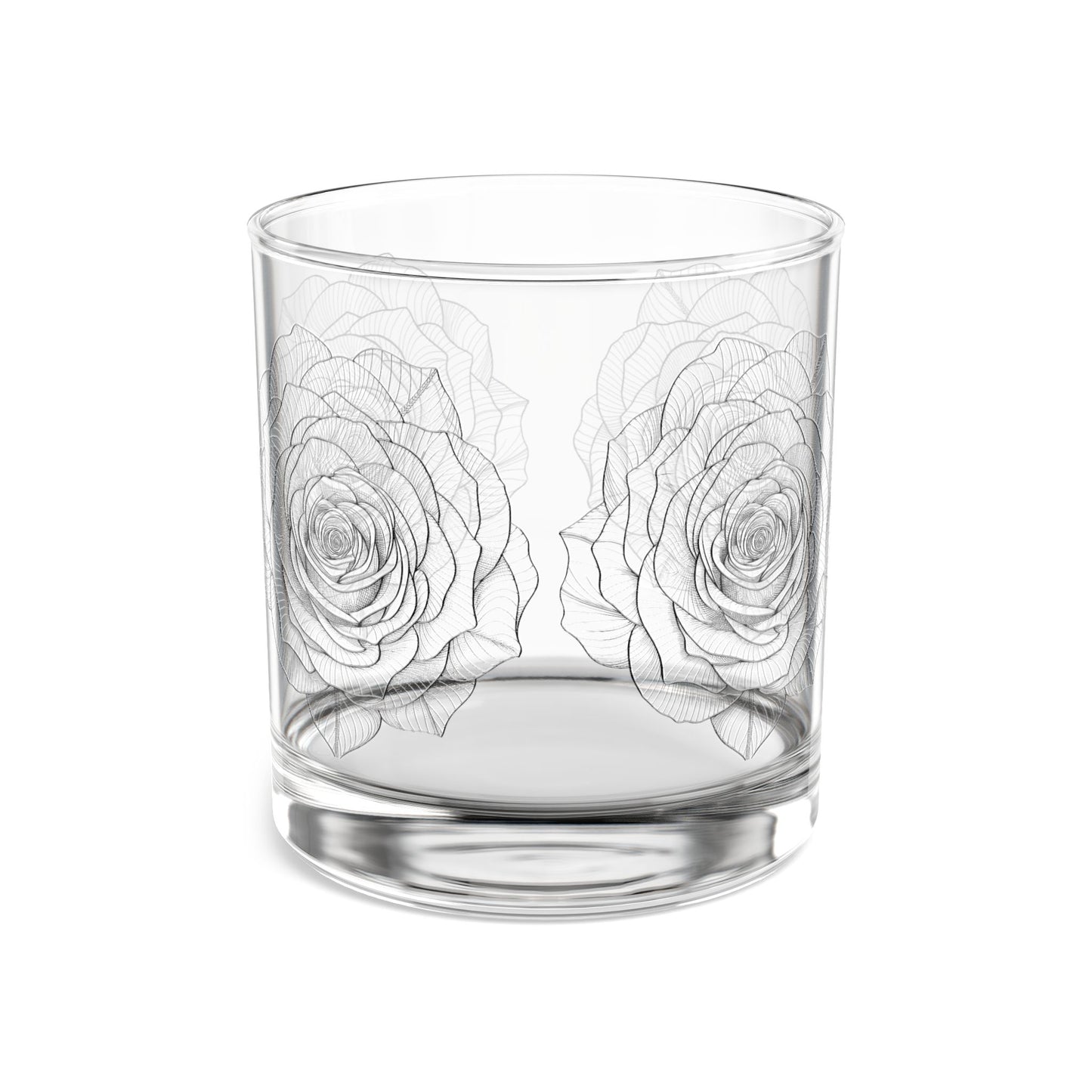 Rose-Engraved Rocks Glass, Elegant 10oz Whiskey Tumbler for Home Bar, Perfect Wedding Gift, Vintage Rose Glassware, Floral Glass Cup, [...]