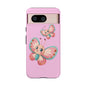 Cute Butterfly Phone Case, Tough Phone Cover, Girly Phone Accessory, Unique Gift for Her, Kids Phone Case, Floral Design Case