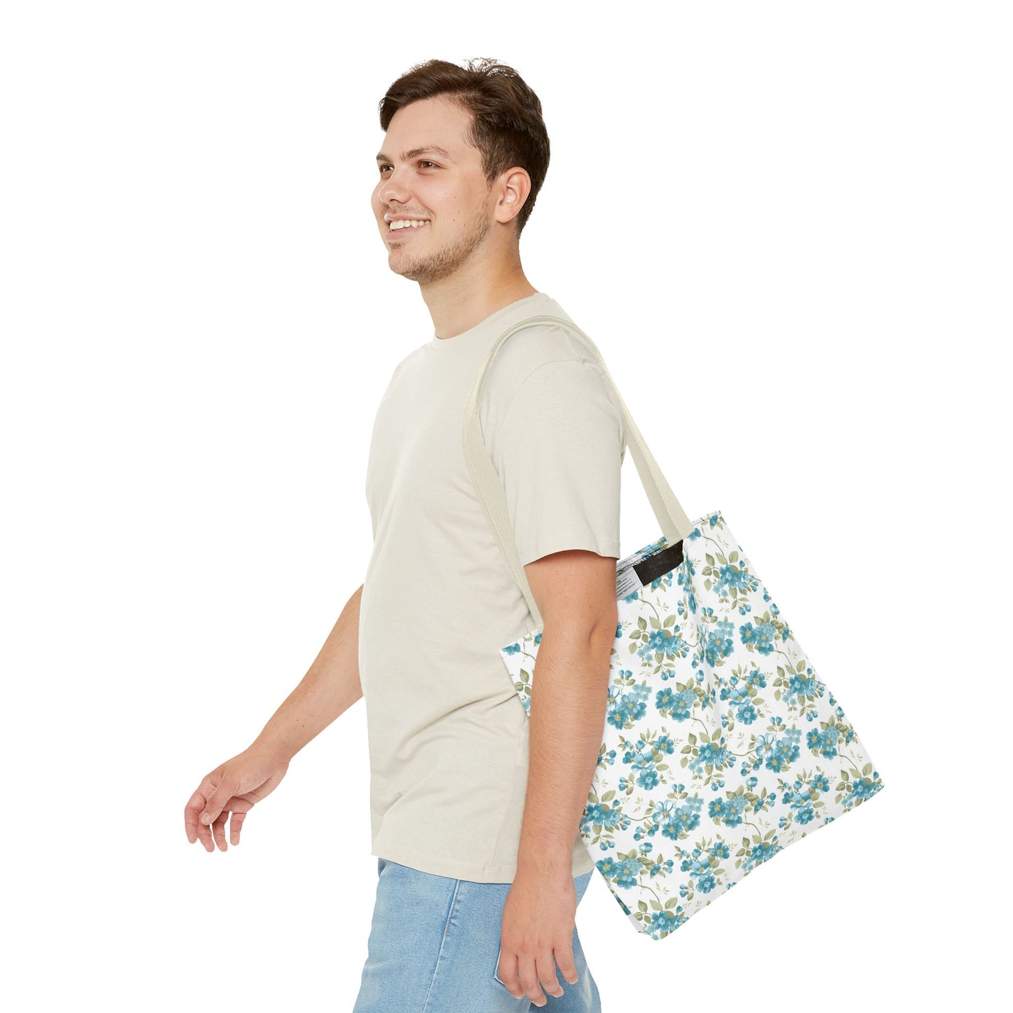 Floral Design Tote Bag | Reusable Shopping Bag, Beach Tote, Eco-Friendly Bag, Gift for Her, Travel Organizer