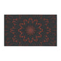 Floral Mandala Heavy Duty Floor Mat — Dark Red Radiant Entry Rug