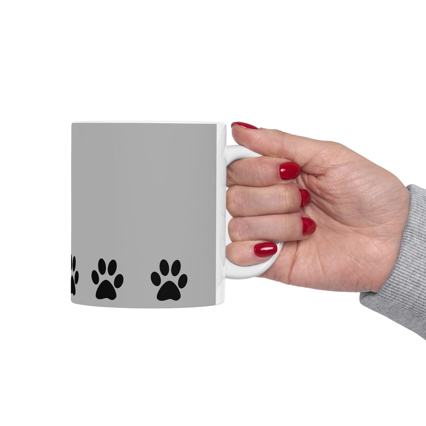 Paw Print Ceramic Mug - Ideal for Pet Lovers, Dog Owners, Animal Enthusiasts, Gift for Pet Birthdays, Cozy Coffee Moments, Kitchen Decor